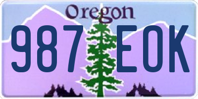 OR license plate 987EOK