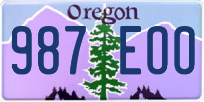 OR license plate 987EOO