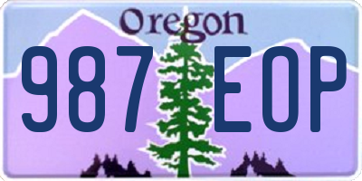 OR license plate 987EOP
