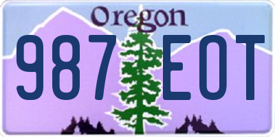 OR license plate 987EOT
