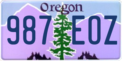 OR license plate 987EOZ