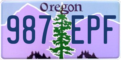 OR license plate 987EPF