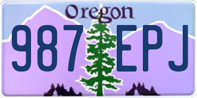 OR license plate 987EPJ