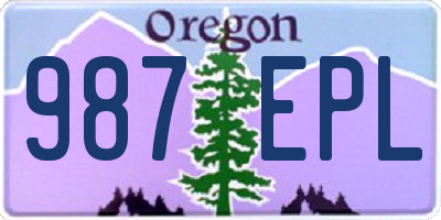 OR license plate 987EPL