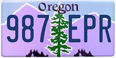 OR license plate 987EPR
