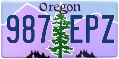 OR license plate 987EPZ
