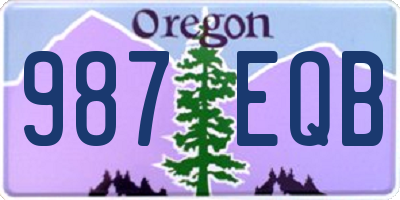 OR license plate 987EQB
