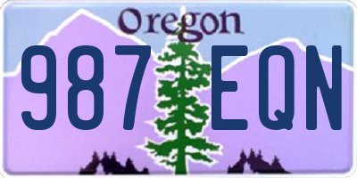 OR license plate 987EQN
