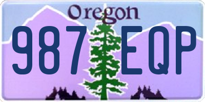 OR license plate 987EQP