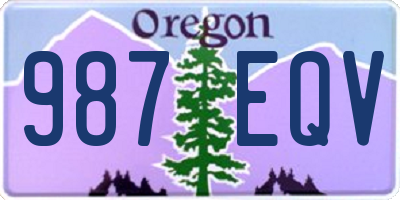 OR license plate 987EQV