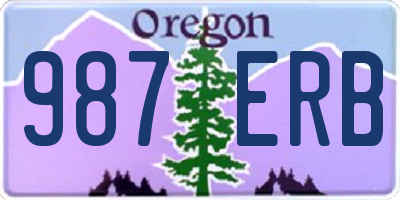 OR license plate 987ERB