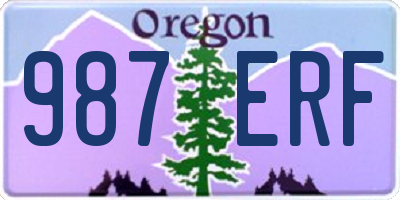 OR license plate 987ERF