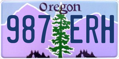 OR license plate 987ERH