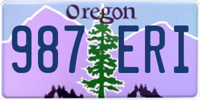 OR license plate 987ERI