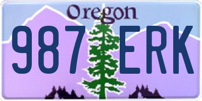 OR license plate 987ERK