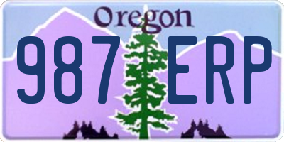 OR license plate 987ERP