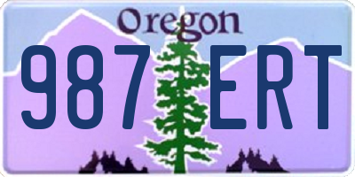 OR license plate 987ERT