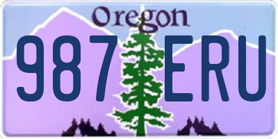 OR license plate 987ERU