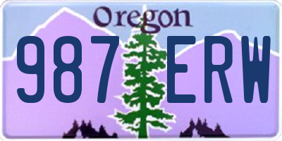 OR license plate 987ERW
