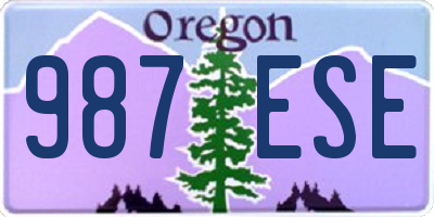 OR license plate 987ESE