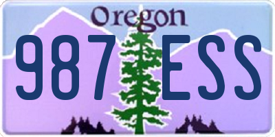 OR license plate 987ESS