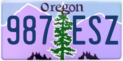 OR license plate 987ESZ