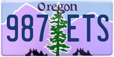 OR license plate 987ETS