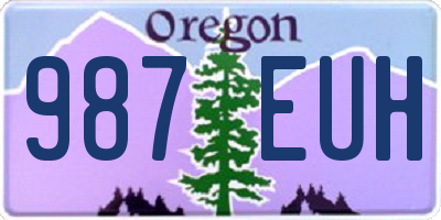 OR license plate 987EUH