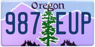 OR license plate 987EUP