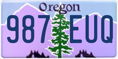 OR license plate 987EUQ