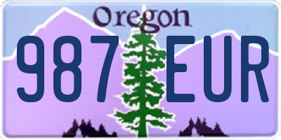 OR license plate 987EUR