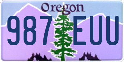 OR license plate 987EUU