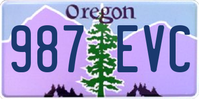 OR license plate 987EVC