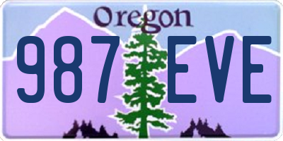 OR license plate 987EVE