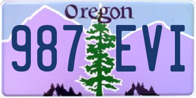 OR license plate 987EVI