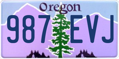 OR license plate 987EVJ