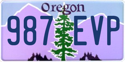 OR license plate 987EVP