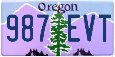 OR license plate 987EVT