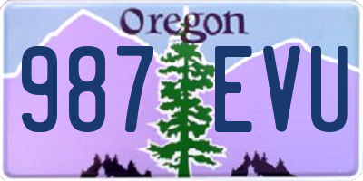OR license plate 987EVU