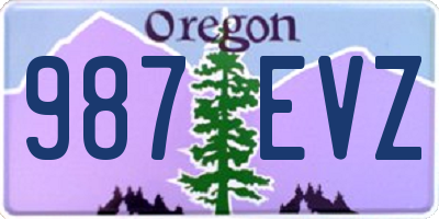 OR license plate 987EVZ