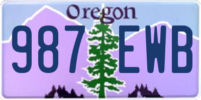OR license plate 987EWB