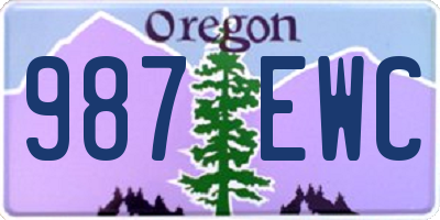 OR license plate 987EWC