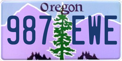 OR license plate 987EWE