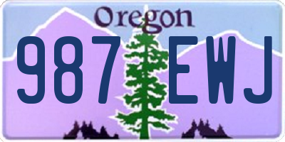 OR license plate 987EWJ