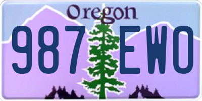 OR license plate 987EWO