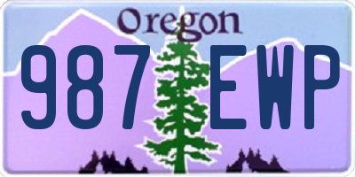 OR license plate 987EWP