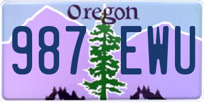 OR license plate 987EWU