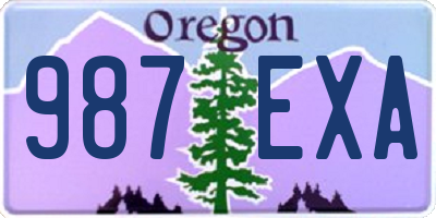 OR license plate 987EXA