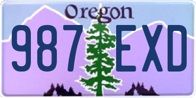 OR license plate 987EXD
