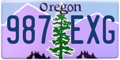 OR license plate 987EXG
